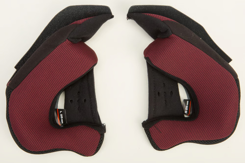 G-Max Cheek Pads for OF-77 Helmets - Lg - 25mm Motorcycle ATV/UTV Street G077012