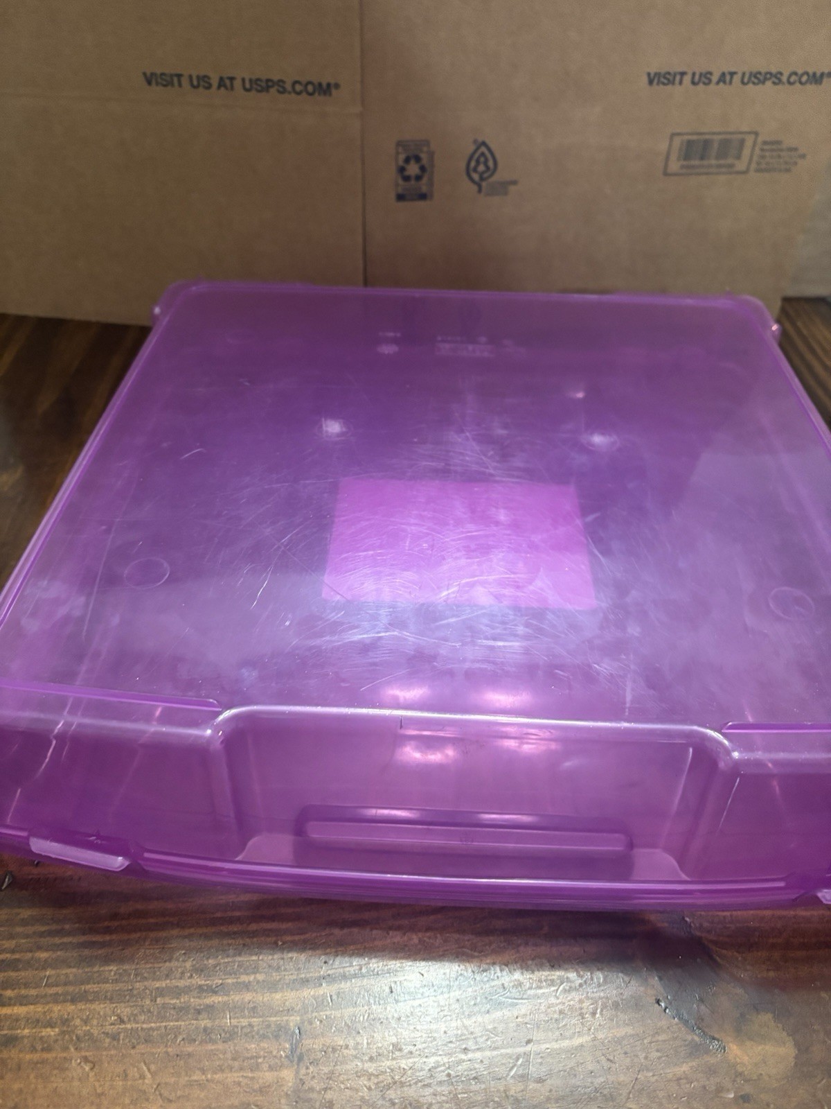 12”x12” Light Purple Scrapbook Paper Storage Container