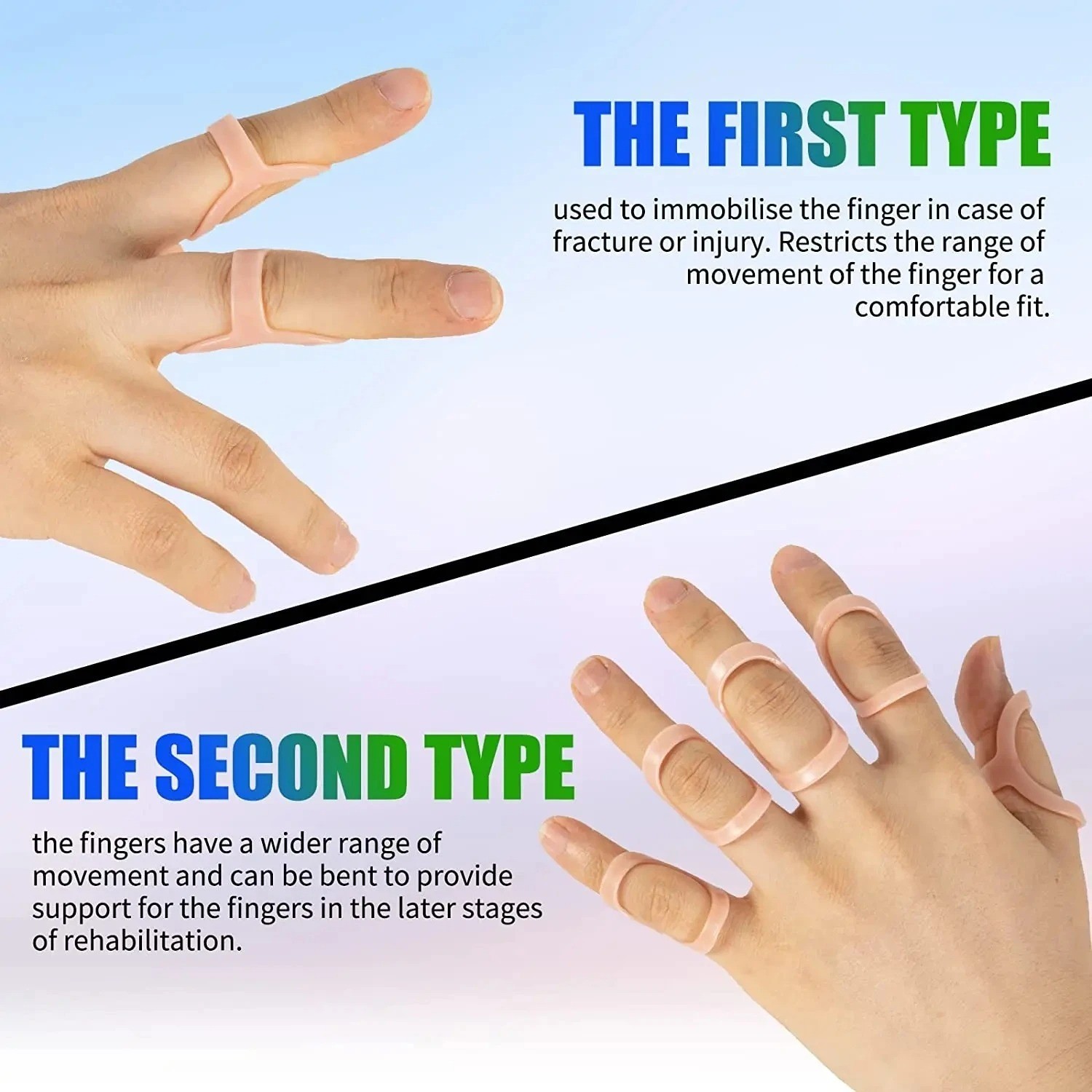 Oval Finger Splint 5 Pcs, Finger Splints for Arthritis
