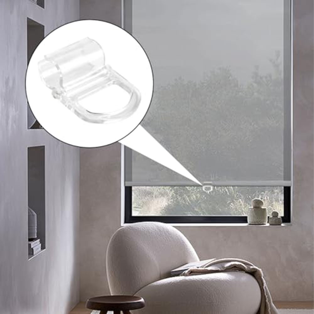 Functional Roller Blind Pull Clips for Window Shades Transparent 12pcs