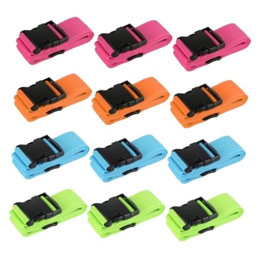 Pcs Luggage Straps for Suitcases TSA Approved, Suitcase Belts（4 12 Multicolor