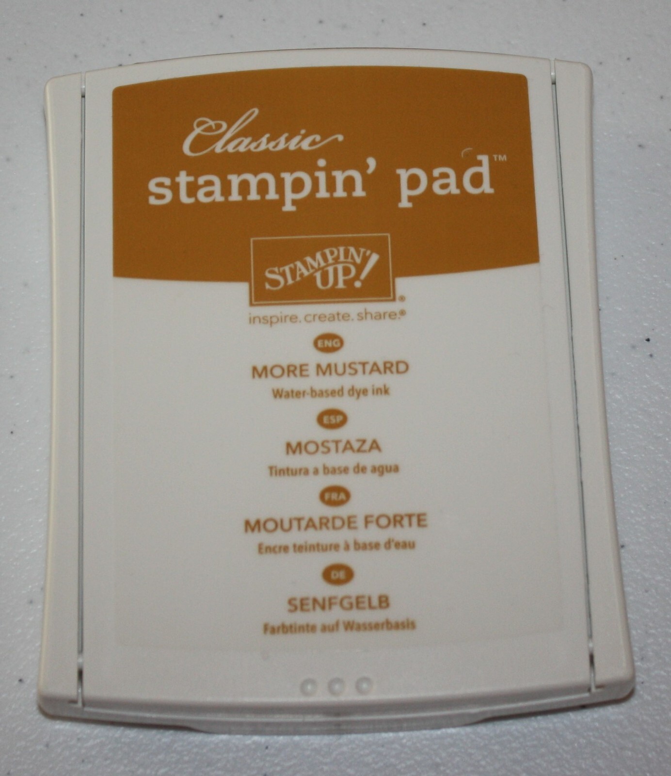 Stampin Up Retired MORE MUSTARD Foam Ink Pad Great Condition! Yellow