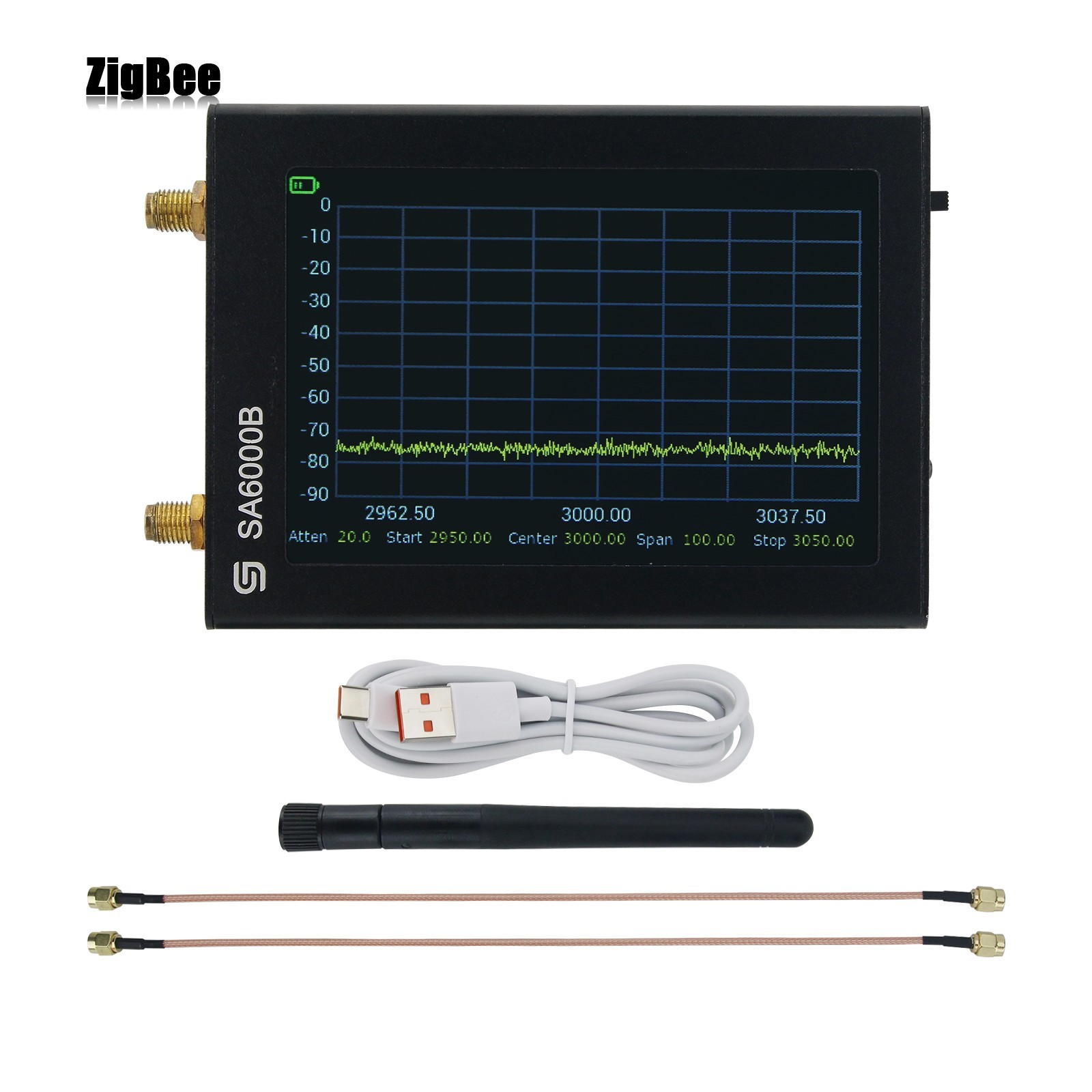 SA6000B 2-IN-1 Spectrum Analyzer Signal Generator RF Power Detector with Antenna