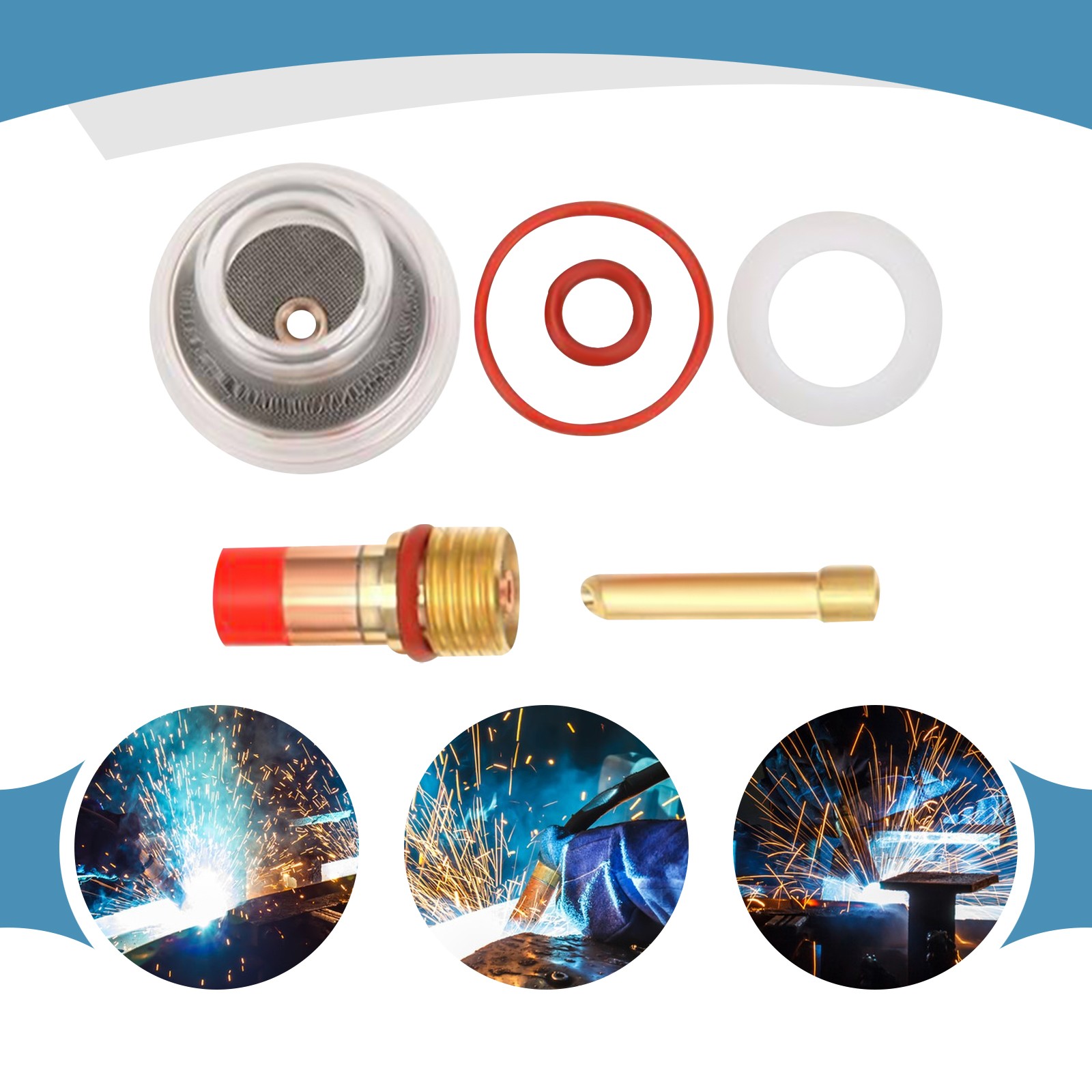 Welding Gun Filter Mesh Kit, WP-17/18/26 Argon Arc Welding Gun Filter Mesh