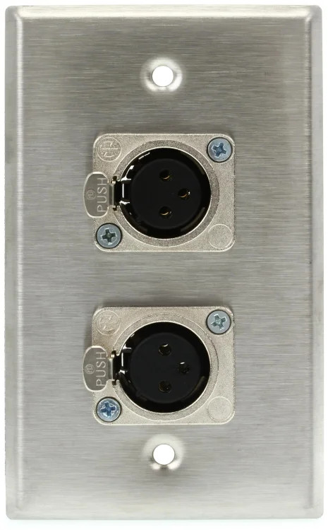 Pro Co WP1013 Single Gang (2) XLRF Latching Wall Plate