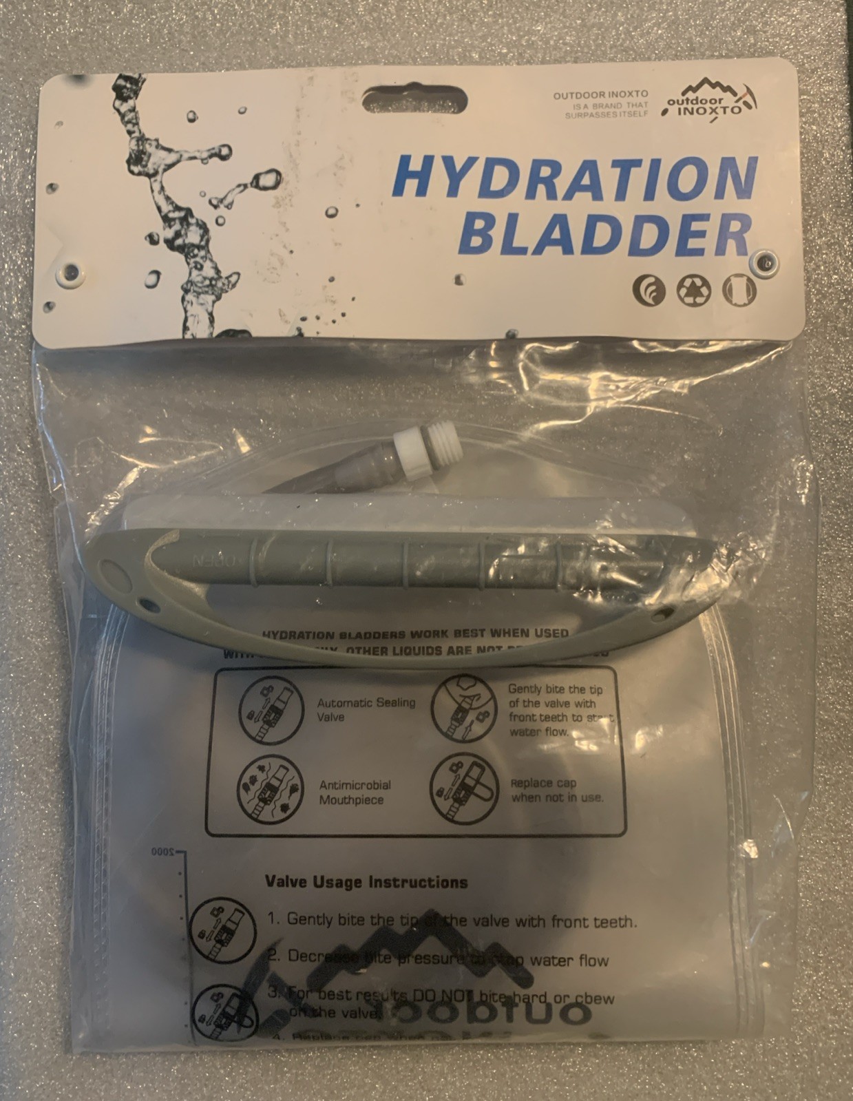 NEW Outdoor Inoxto Clear Hydration Bladder Replacement 2L