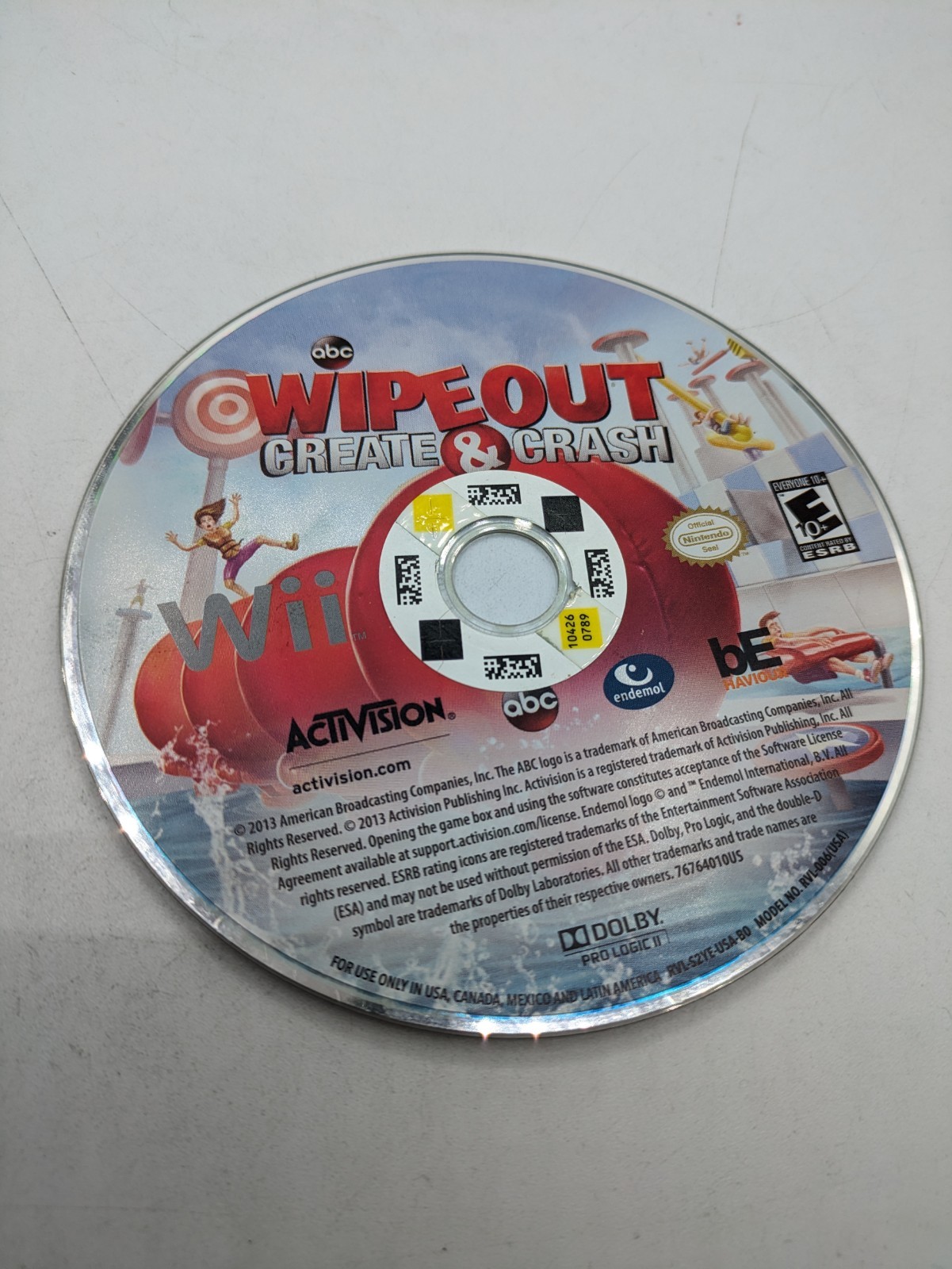 Wipeout: Create & Crash (Nintendo Wii, 2013) DISC ONLY