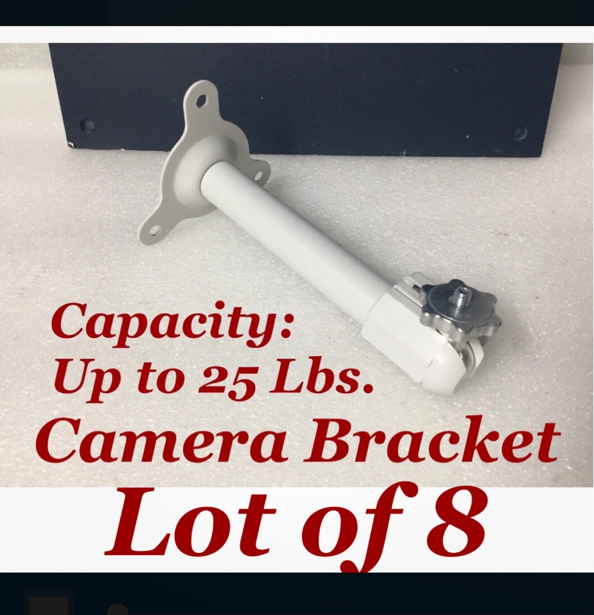 Lot of 8 Heavy Duty Surveillance Camera Brackets Wall / Ceiling / T-Rail NEW!
