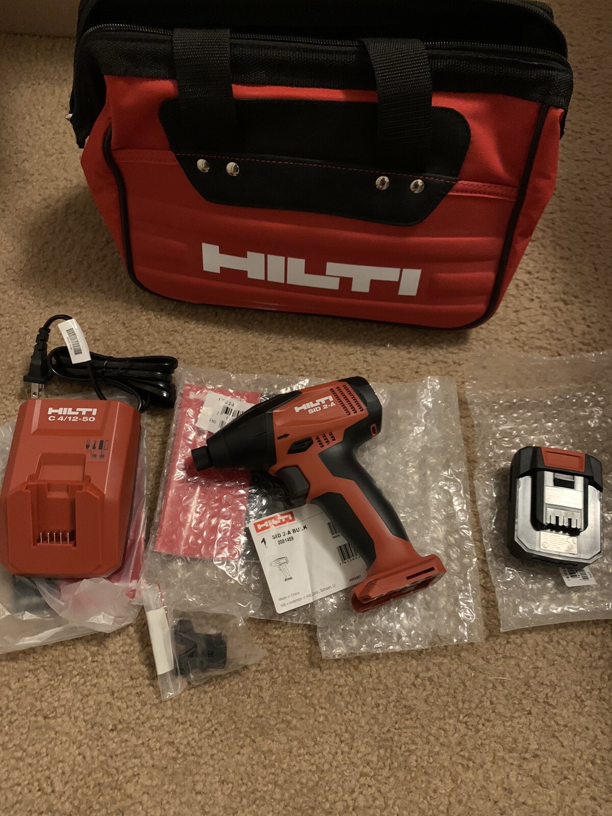 Hilti Cordless 1/4" Hex SFD 2-A Screwdriver W/ Battery, Charger & Bag NEW
