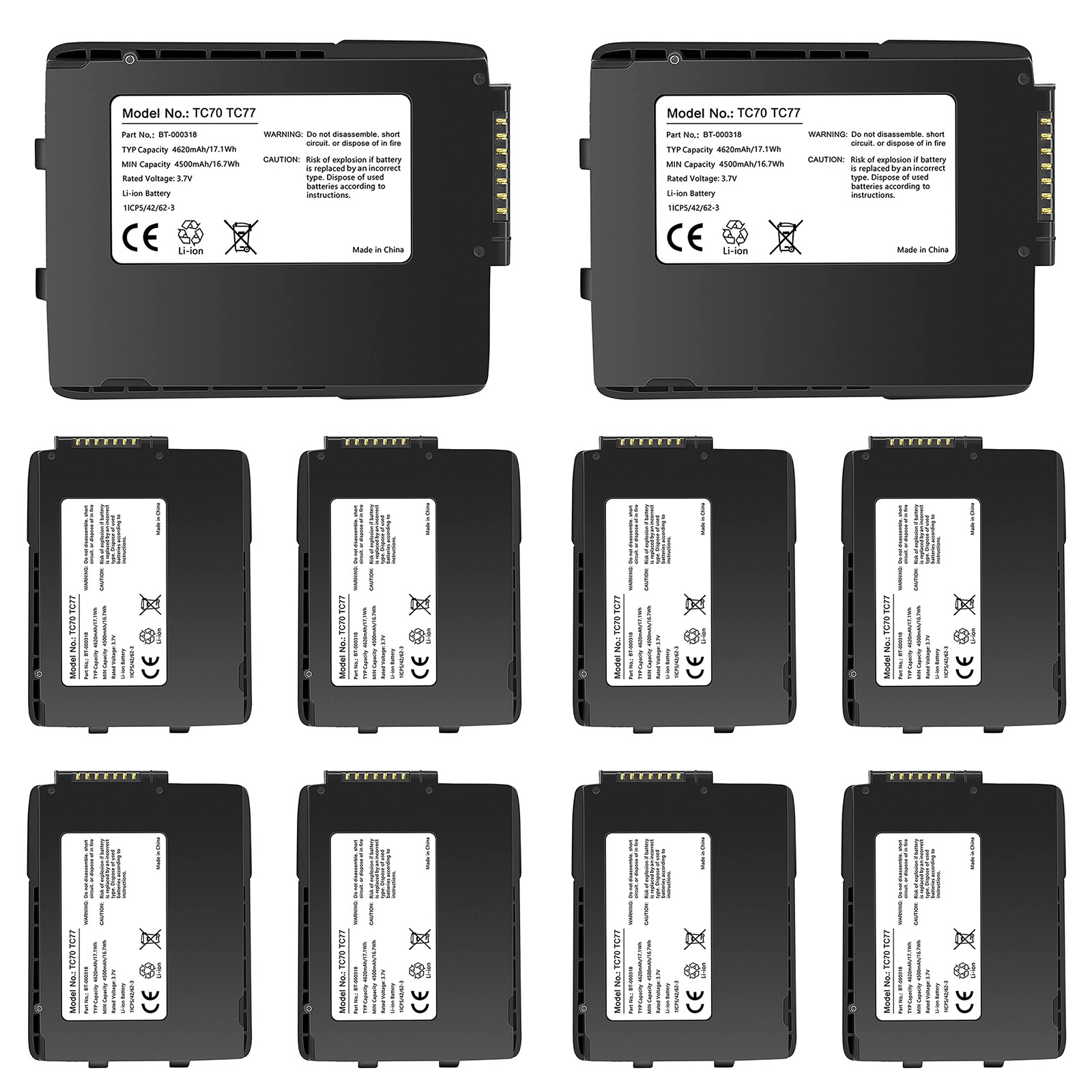 5/10/15 Pk New Genuine BT-000318-01 Battery for Zebra TC77 TC55 TC70 TC72 TC75