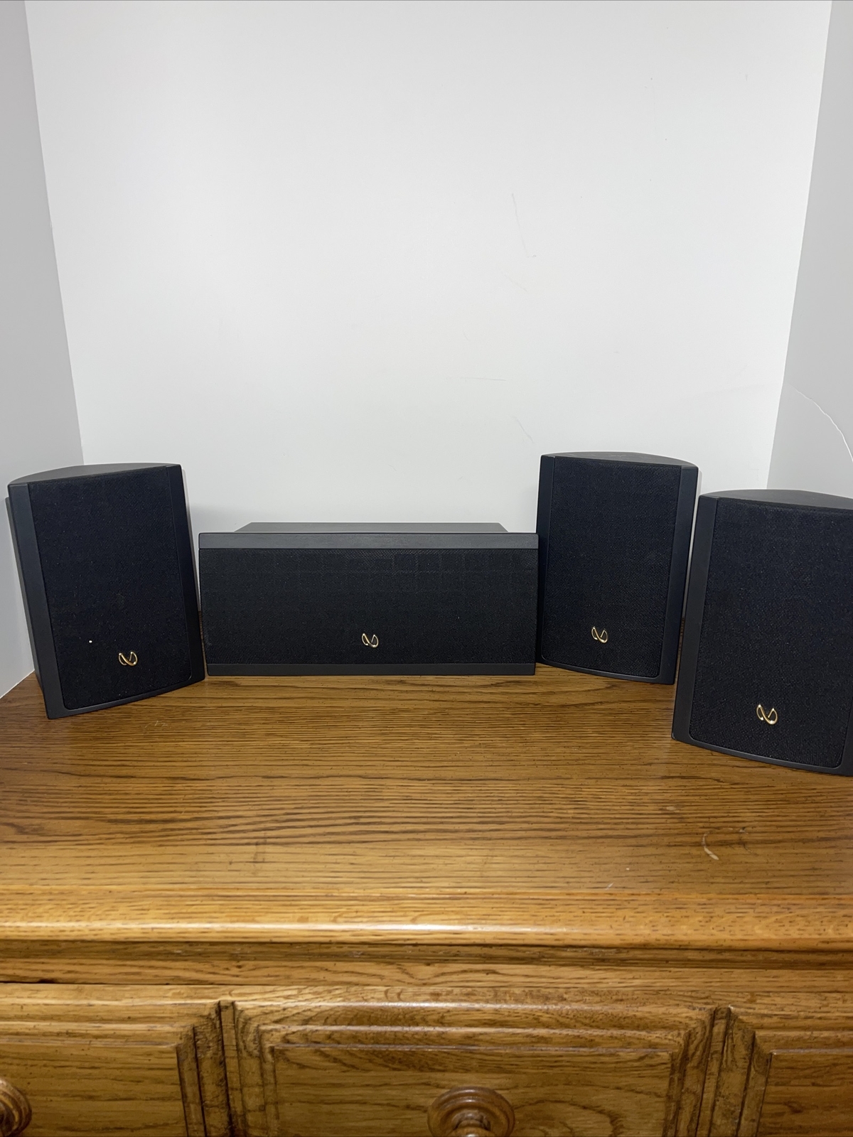 (Set of 4) 3 Infinity Minuette MPS  Satellites Speakers  & 1 Center Channel