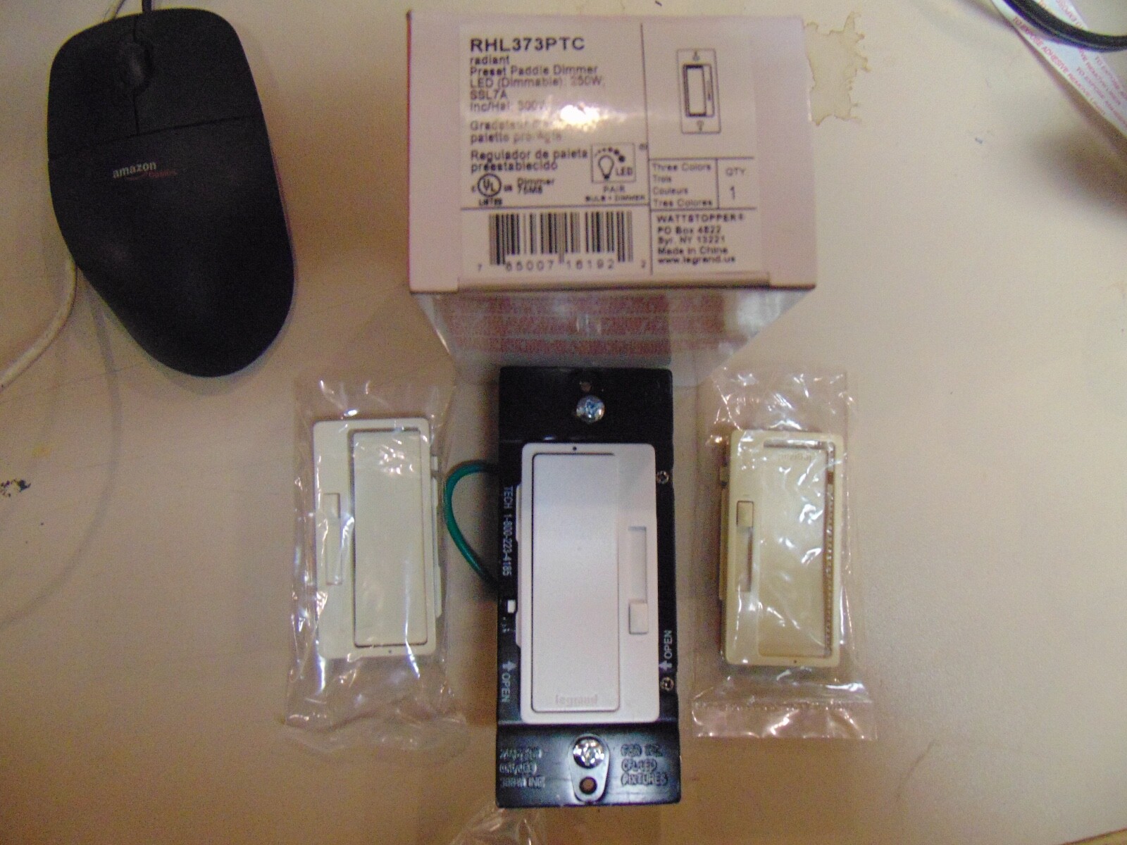 Pass&Seymour RADIANT CFL/LED/inc/hal Preset paddle Dimmer ivory lt almond WHITE