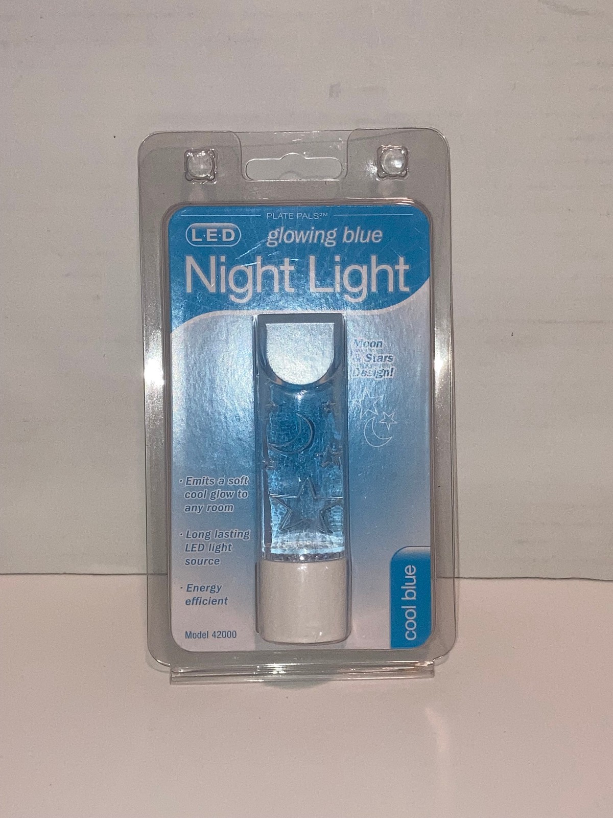 New Plate Pals Plug In Night Light Blue Moons and Stars