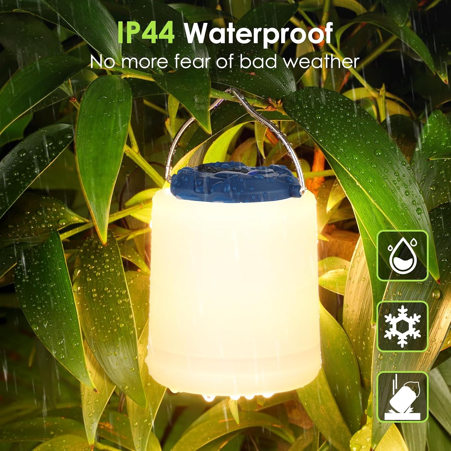 LED Camping Lantern, Rechargeable Camping Light, 4 Modes Outdoor Flashlights