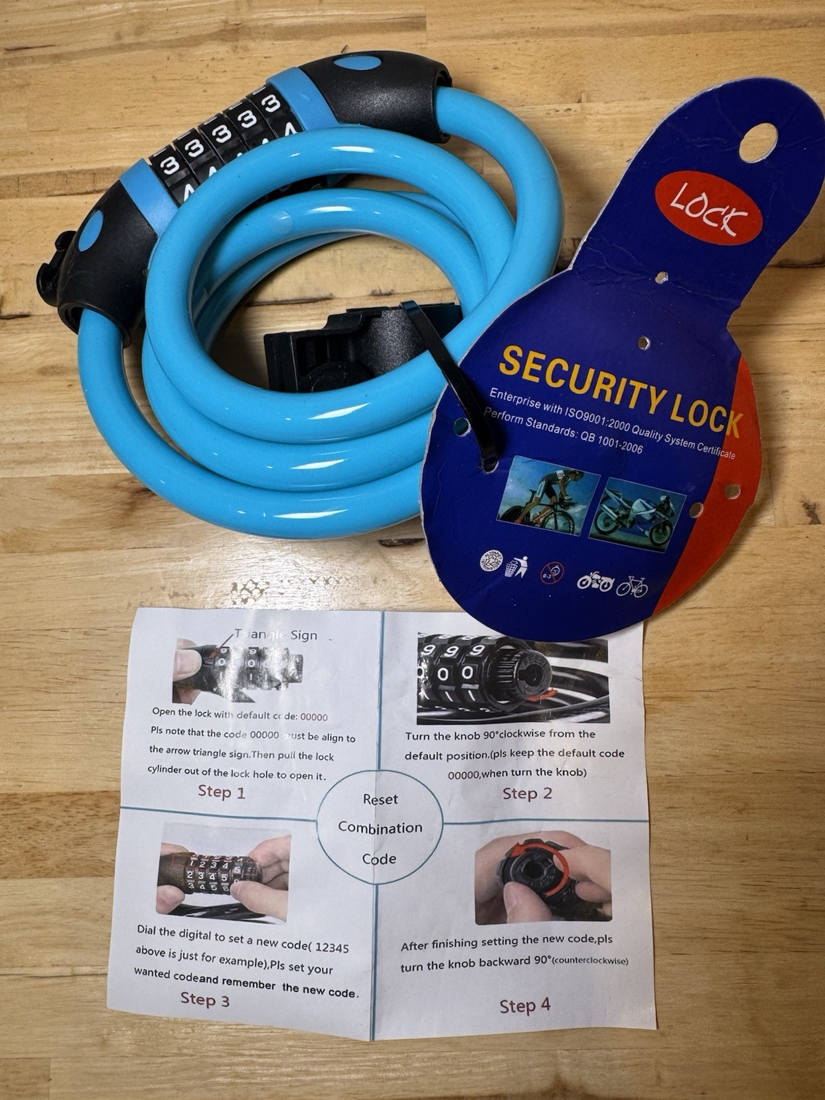 Security 5-Digit Resettable Combination Bicycle Lock for Bikes and Scooters