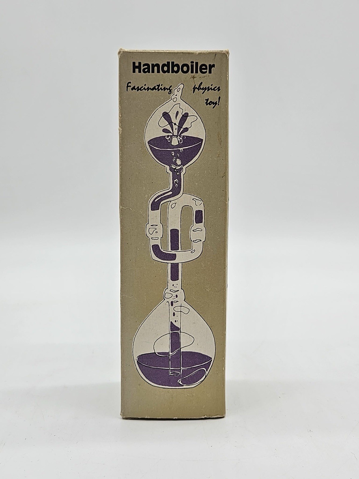Vintage Glass Hand Boiler Fascinations 1986 Scientific Experiment Yellow In Box