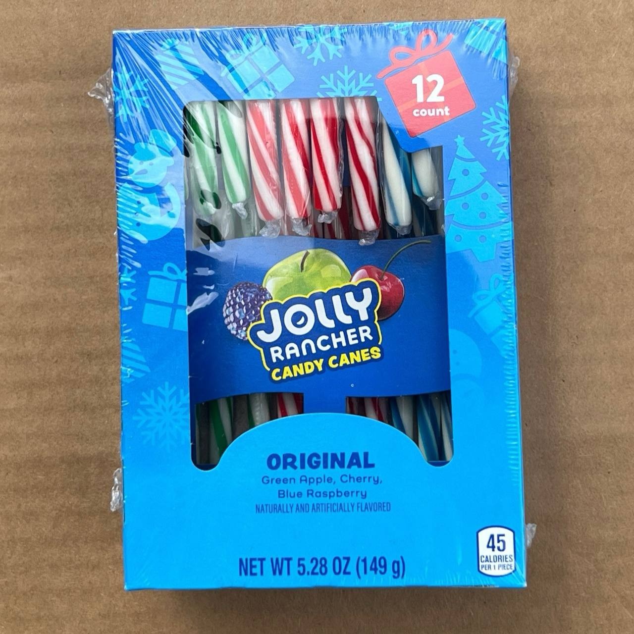 3 Pack Jolly Rancher Candy Canes 12 Count Green Apple Cherry Blue Raspberry