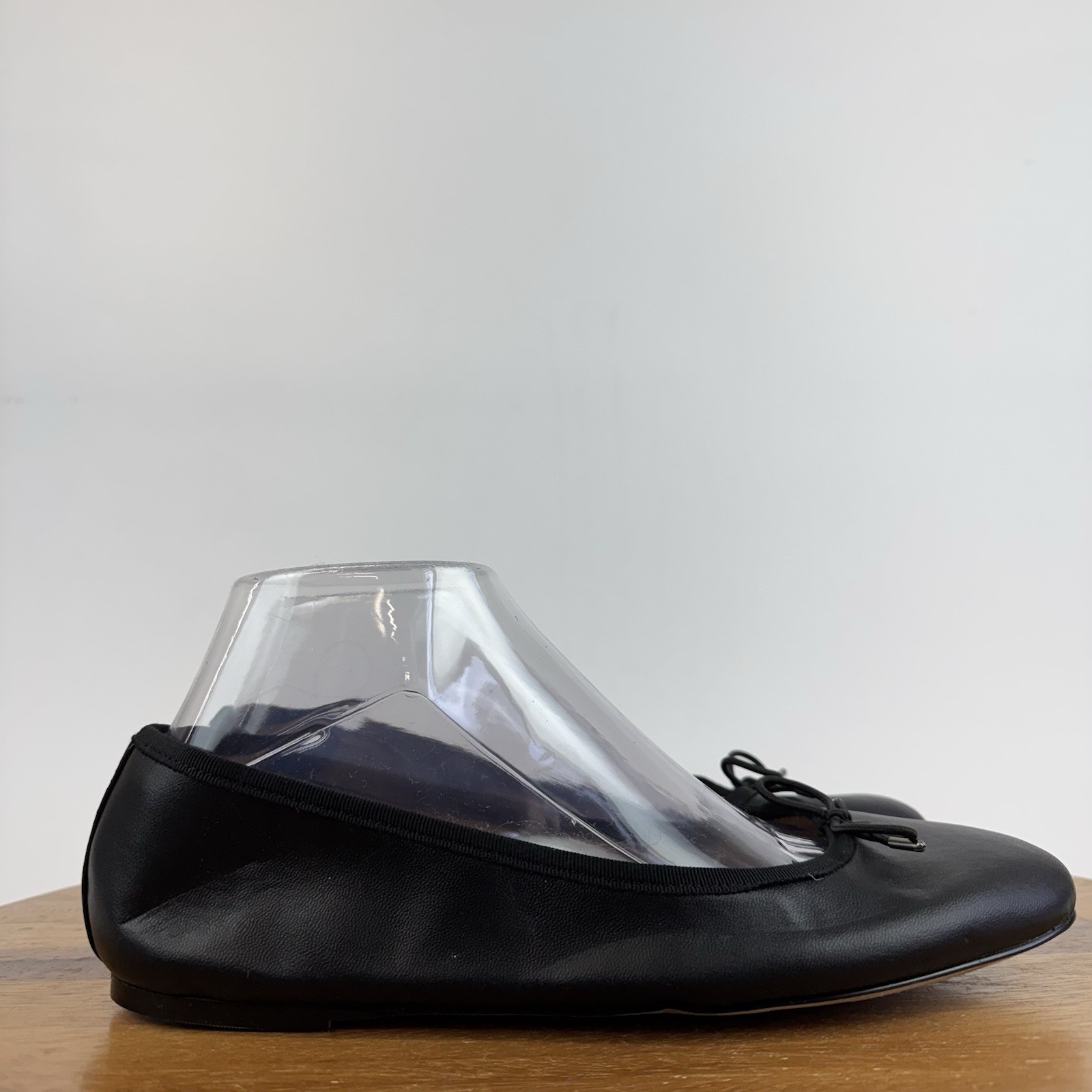New Nordstrom Rack Neema Black Faux Leather Casual Comfort Ballet Flats Size 9 M