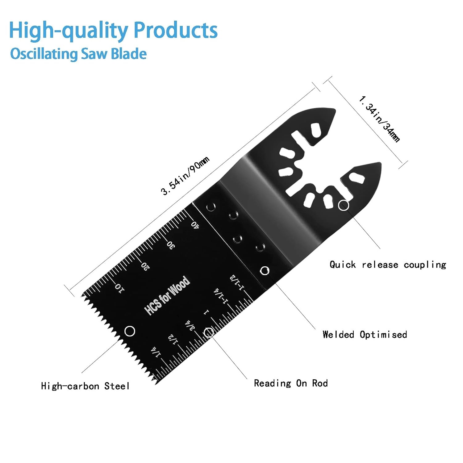 55 PCS Oscillating Saw Blades Quick Release Universal oscillating Tool Black