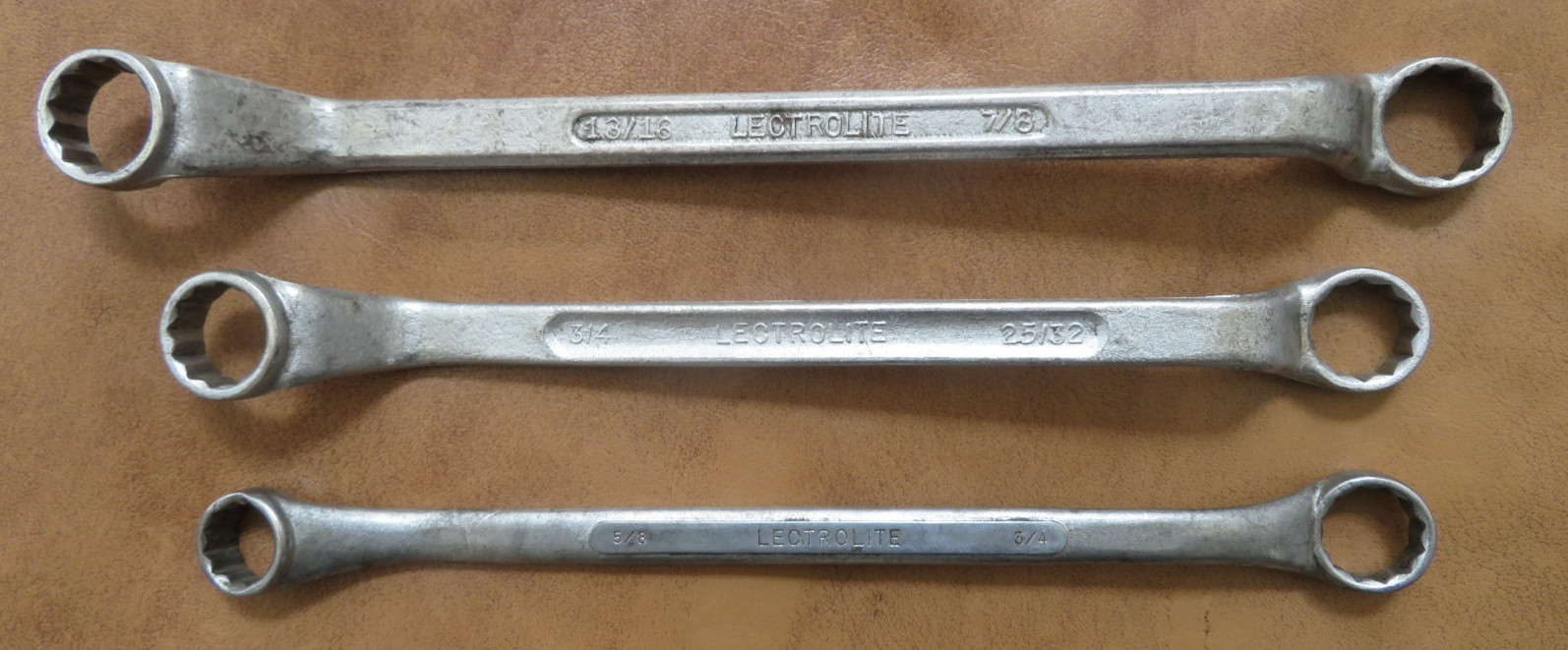 3pc. Lectrolite 12 Point Offset (2 Deep Offset) Box Wrenches USA Vintage