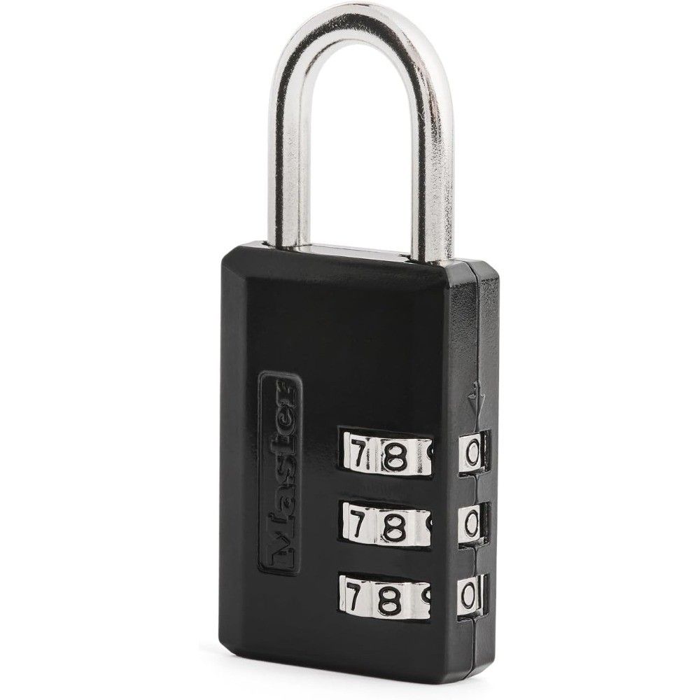 3-Digit Combination Padlock for Gym Lockers Luggage Backpacks Cabinets Black