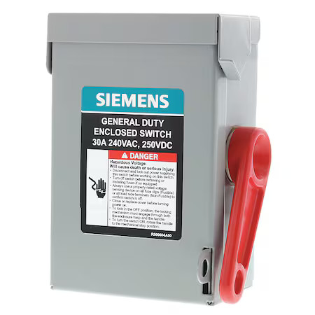 Siemens Gnf221a Non-Fusible, Safety Switch, General Duty, 240 V, 2Pst, Nema 1