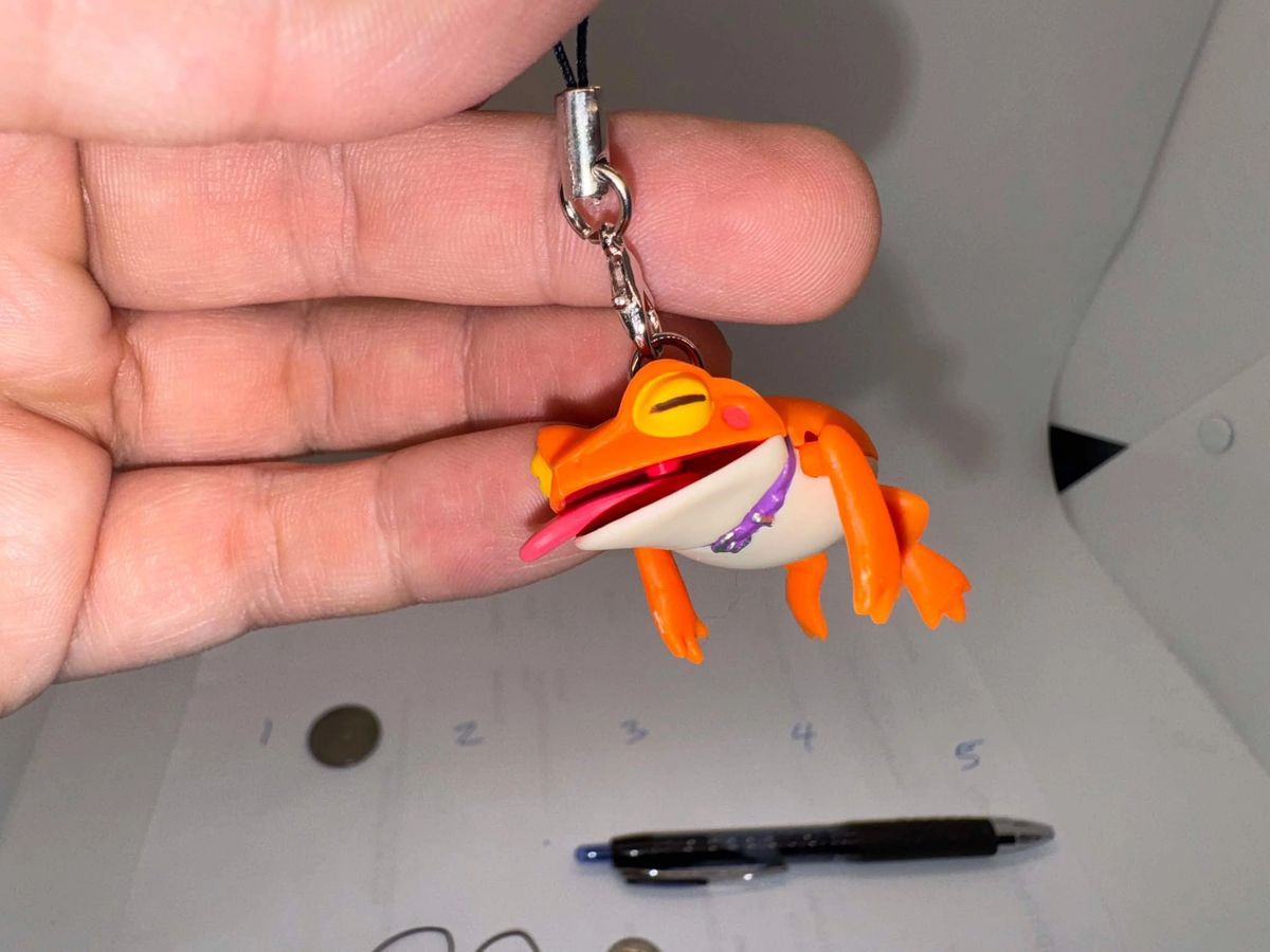 Frog Squished Japanese Keychain