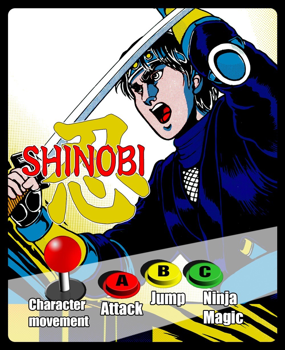 Shinobi Neo Geo Mini Arcade Marquee