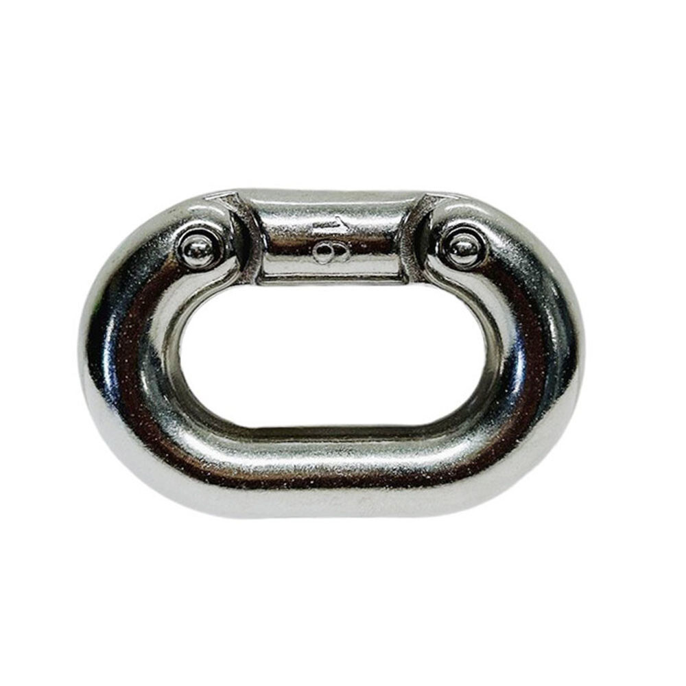 3/8" Link Connector, 316 Stainless Steel Marine Grade C-Link Split Chain Link
