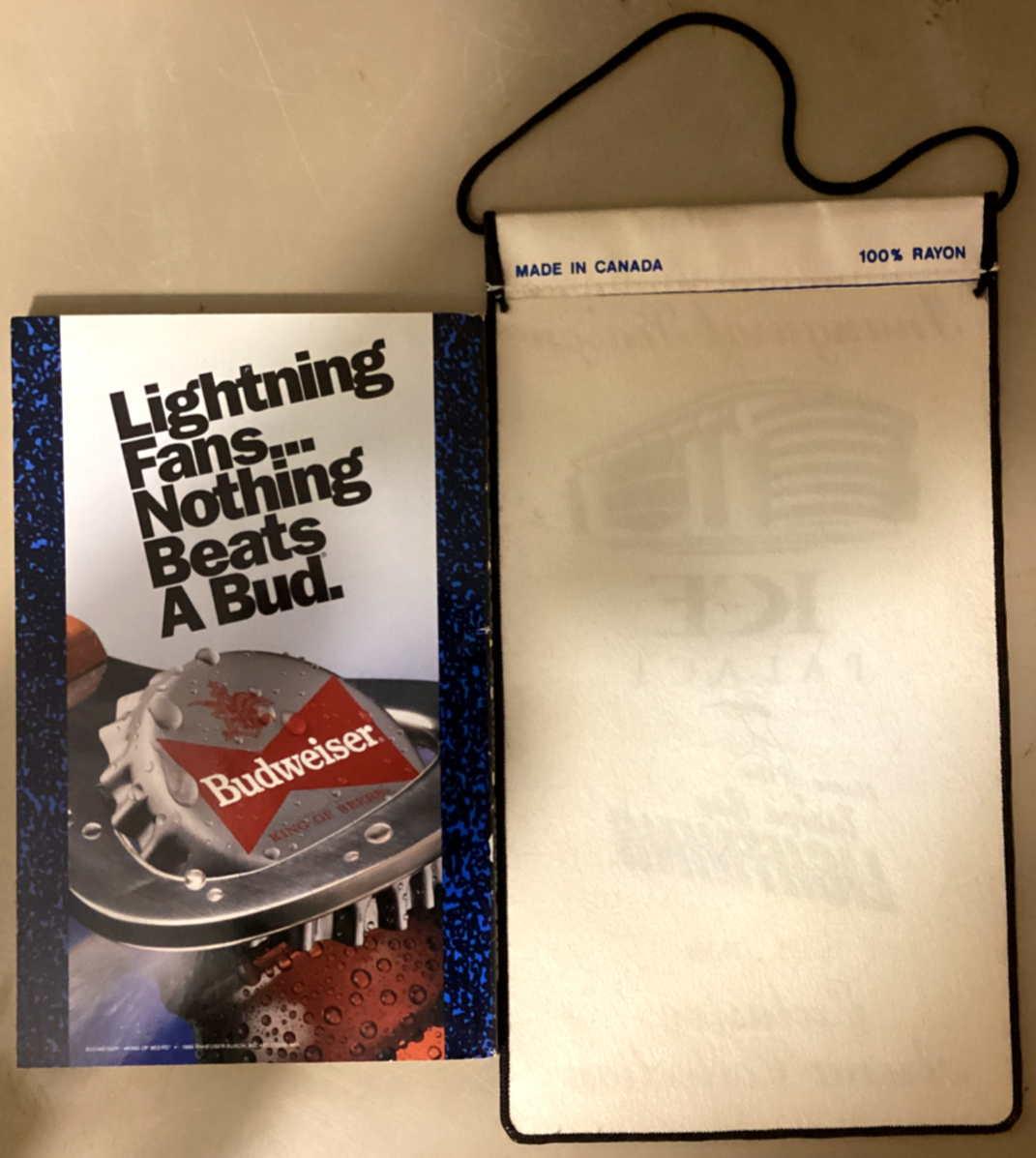 TAMPA BAY LIGHTNING - Inaugural Season Program & Banner Bundle - AUTHENTIC