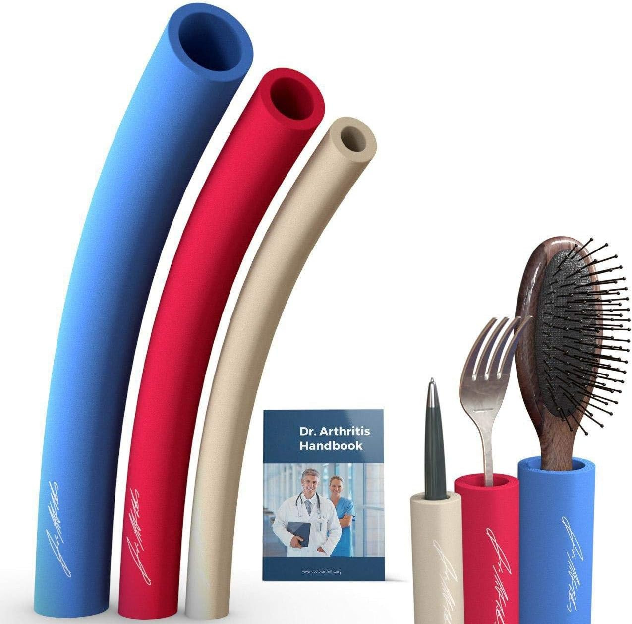 9 Pack Built up Foam Tubing Grip Aids, Foam Grip Tubing for Eating Adaptive Uten