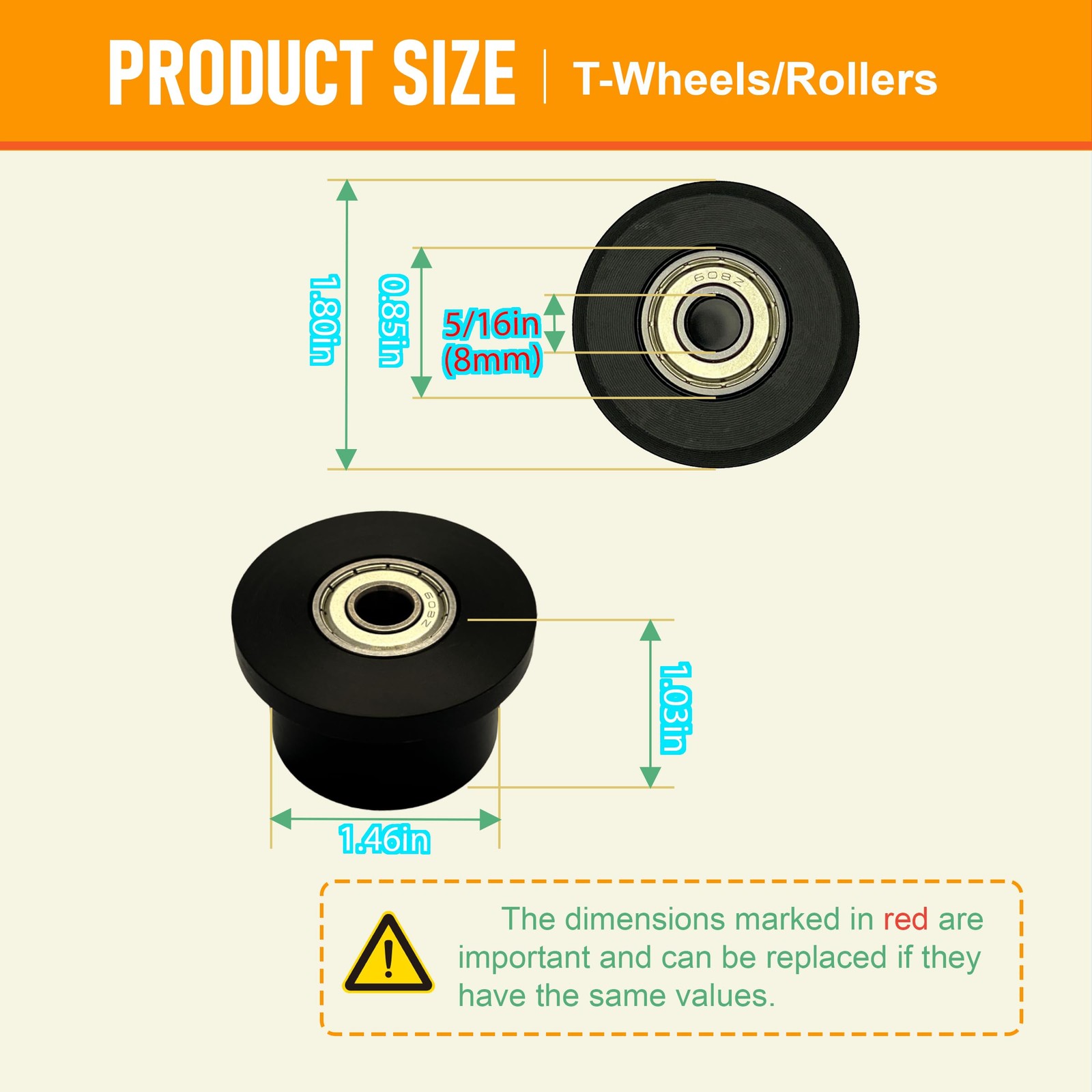 Upgraded Machined Wheels/Rollers Compatible with Total Gym,Replacement Parts ...