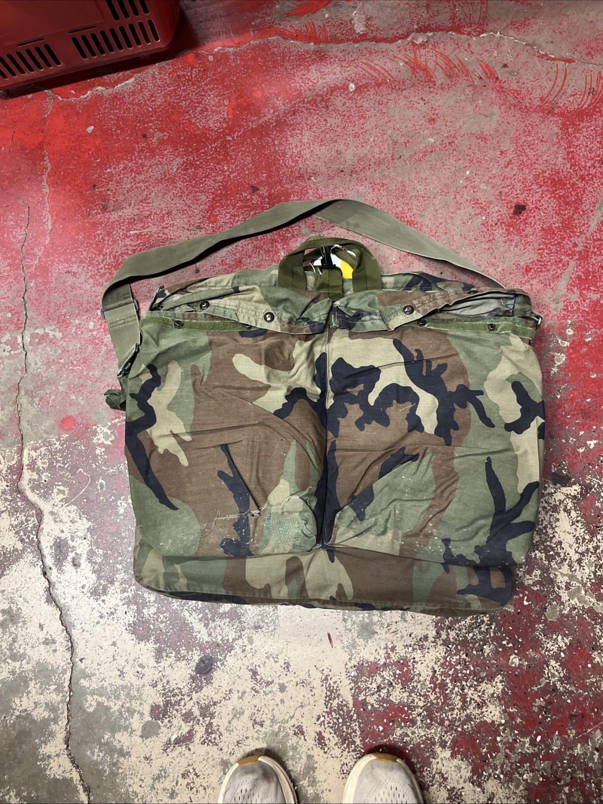 US Military Flyers Helmet Bag HGU-56/P Woodland Camo Padded Pilot Gear Bag #B