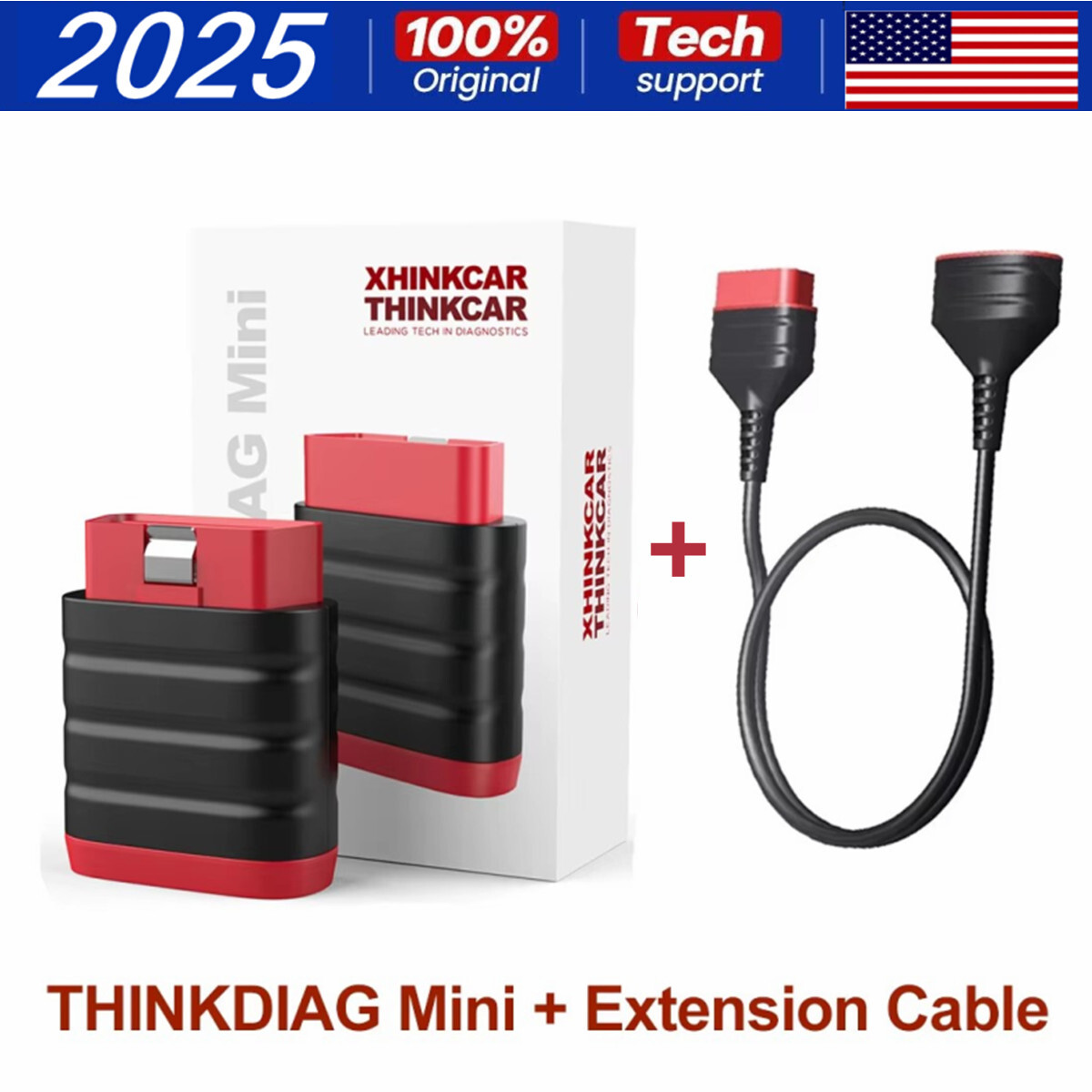 Thinkdiag Mini All System Bluetooth OBD2 Scanner Diagnostic Tool+ OBD2 Cable Set
