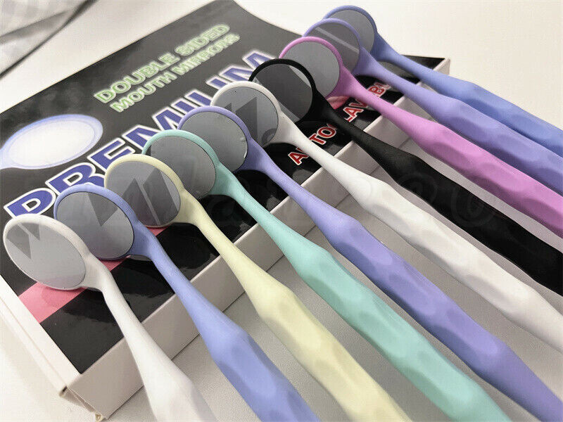 Espejos bucales dentales Reflector doble cara Espejo oral Blanqueamiento dental
