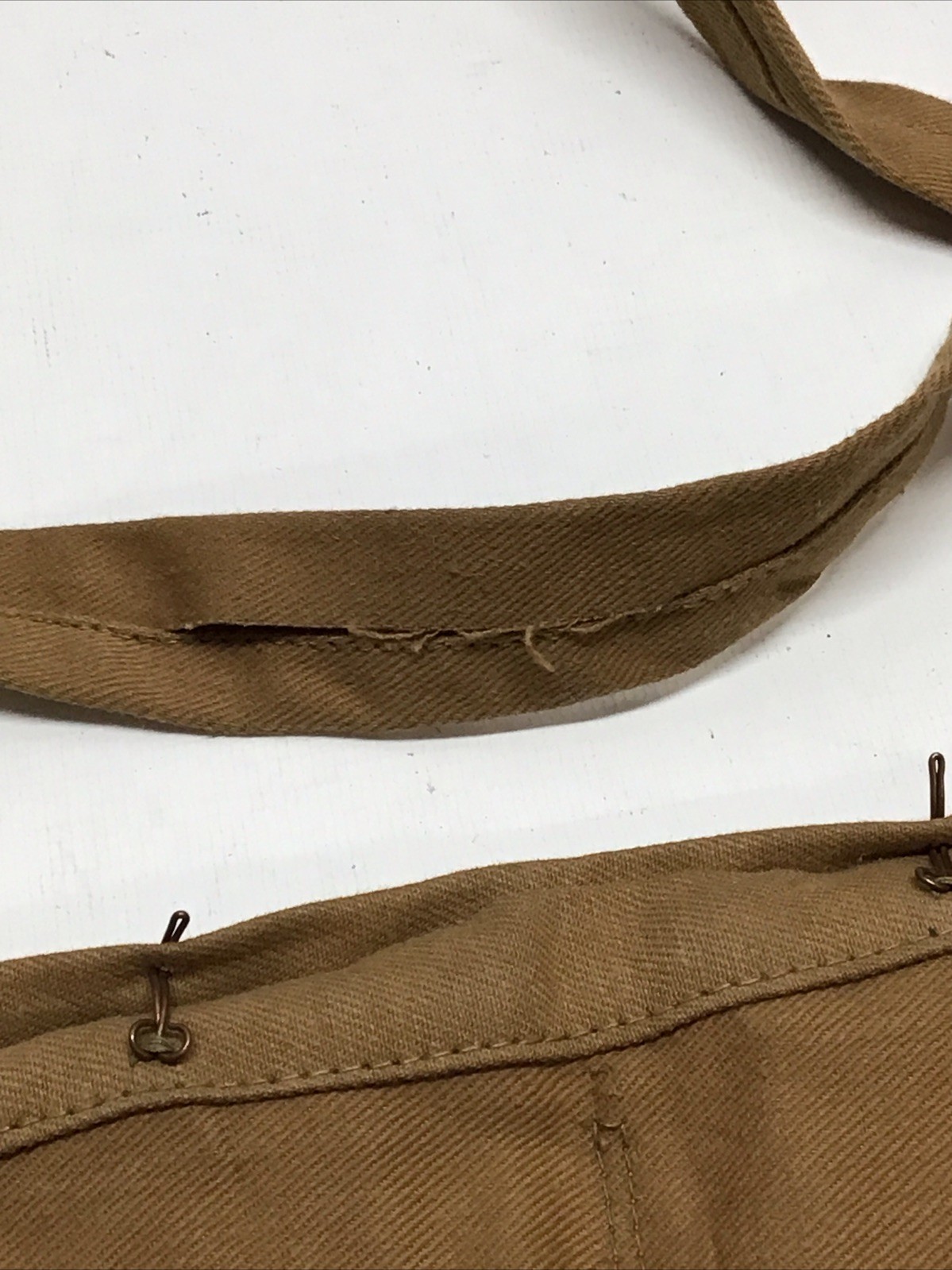 Vintage WWI 303 British Lee Enfield SMLE Bandolier Copper Hooks Khaki Cloth