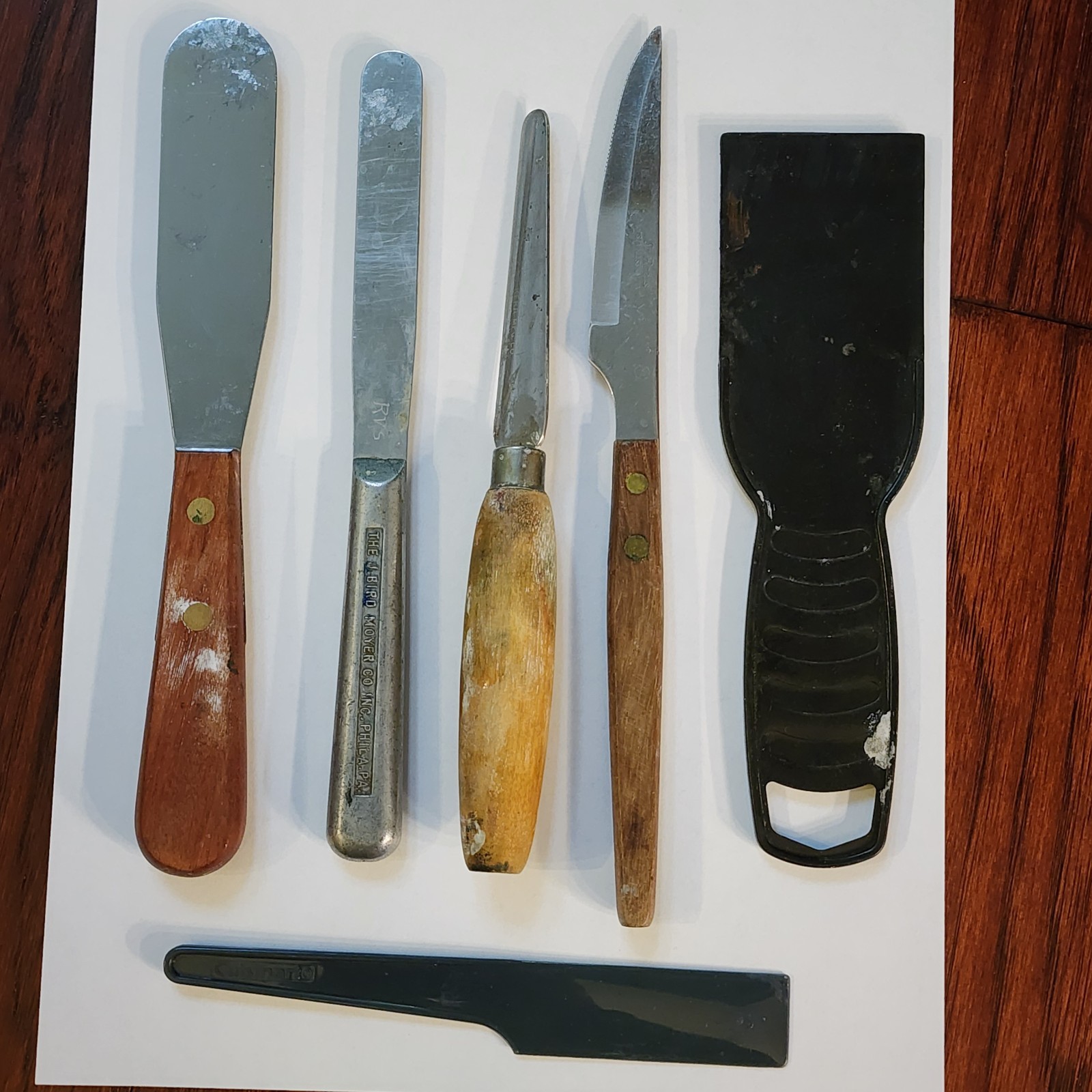 VTG Lot Art Spatula Putty Knife Kerr Dental J. Bird Moyer St. Regis Cuisinart