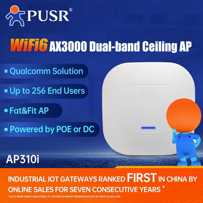 PUSR WiFi 6 Ceiling AP Dual Band Wireless Access Point AX3000 AP310i