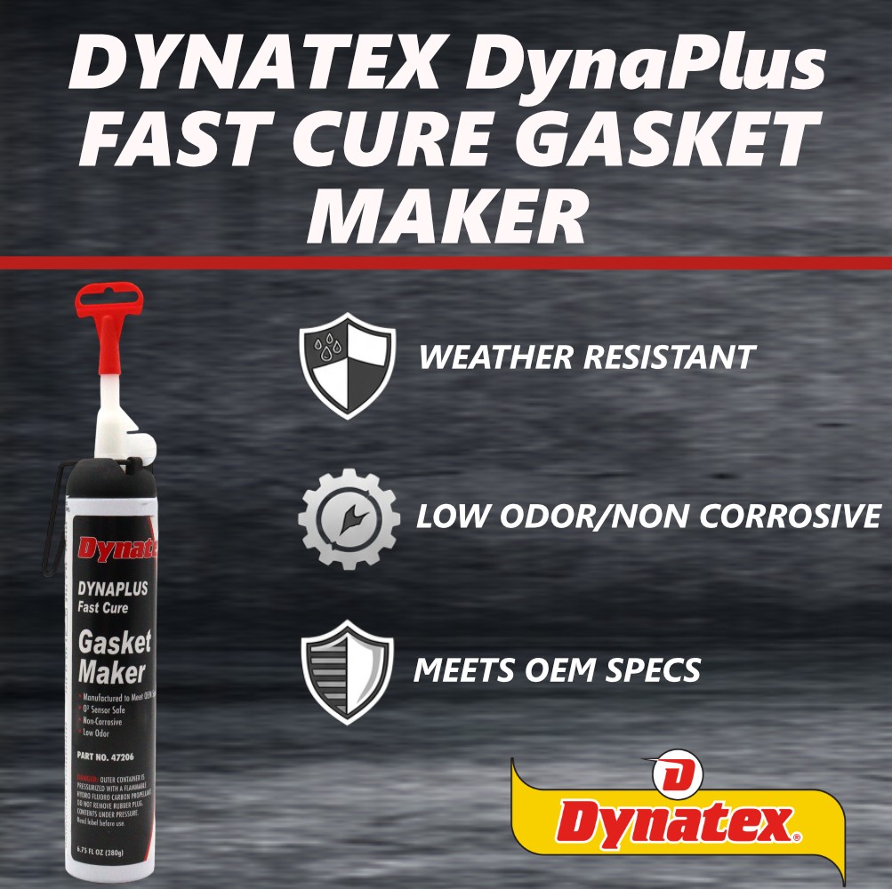 Dynatex DynaPlus Fast Cure Gasket Maker 6.75oz Sensor Safe & Low Odor (2-Pack)