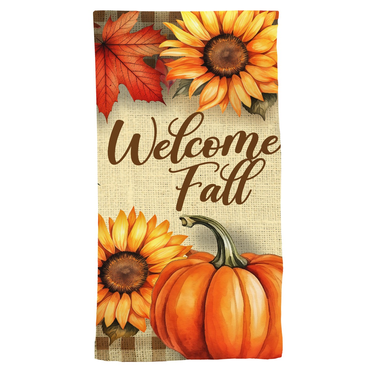 Briarwood Lane Welcome Fall Flowers Cotton Hand Towel 26x18