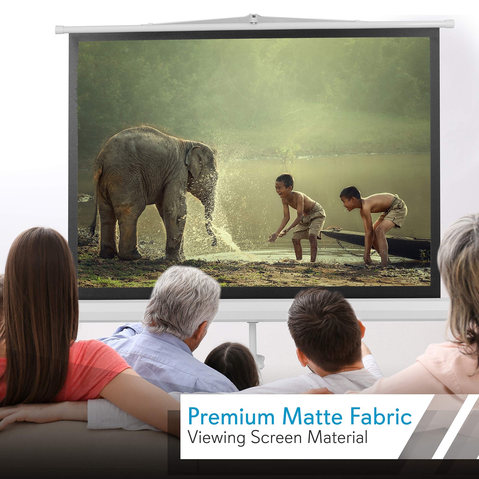 Pyle 50 Inch Portable Projector Screen with Tripod Stand – 50 Inch, White