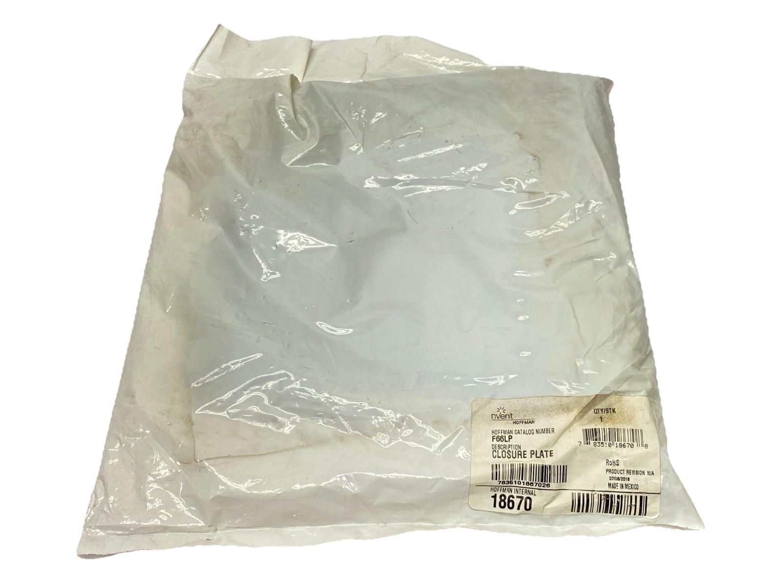 Hoffman F66LP Closure Plate Hinged-Cover Lay-In Wireway 6" x 6" Gray Steel