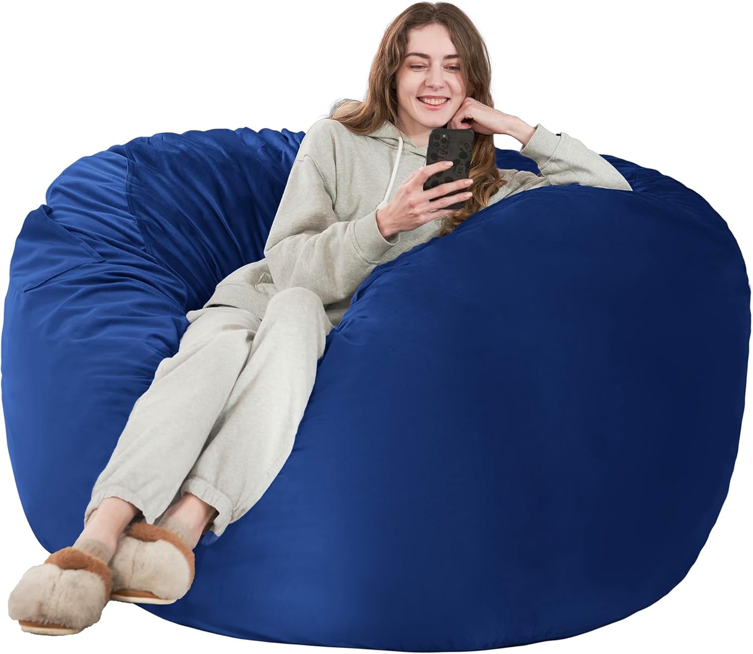 Bean Bag Chair: Giant 5' Memory Foam Furniture Bean Bag Chair for Adults with