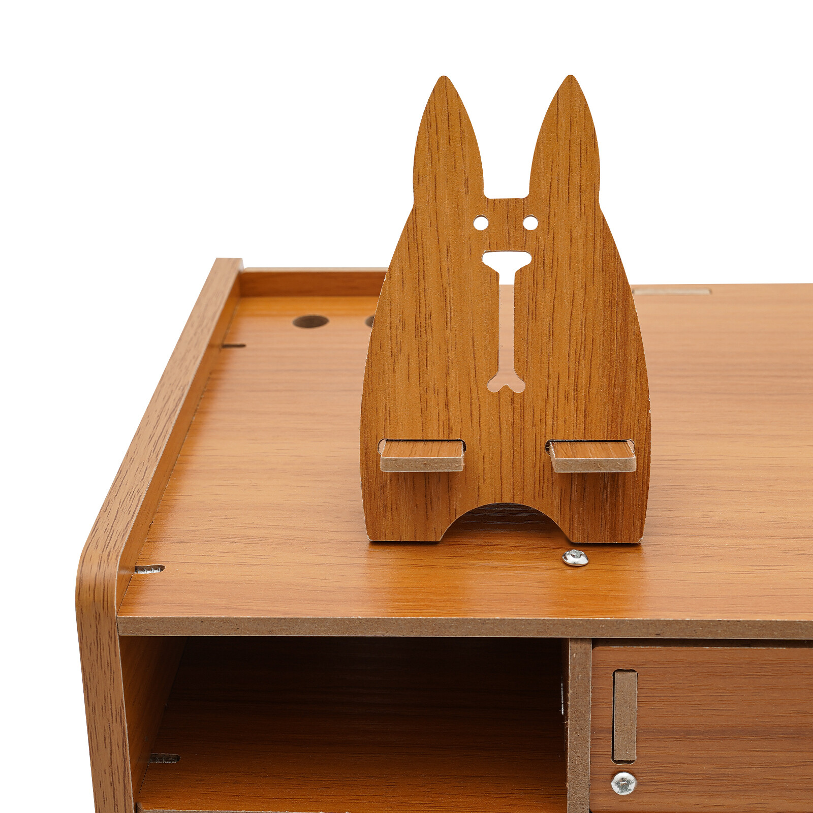 Wood Monitor Riser w/ Drawer Computer/Laptop/PC Stand for Desk Organizer
