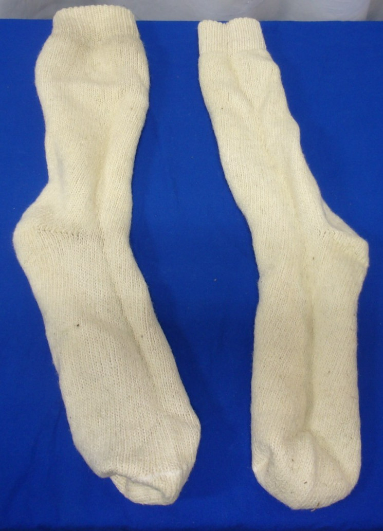 DSCP FIGHTING FORCES SIZE 10 COLD WEATHER THICK WHITE MID CALF SOCKS 1 PAIR 360
