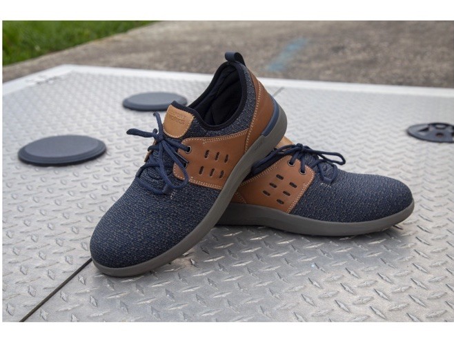 $167, New! Rockport Works Men's TruFlex Composite Toe Sneaker Blue/Brown SZ 11W