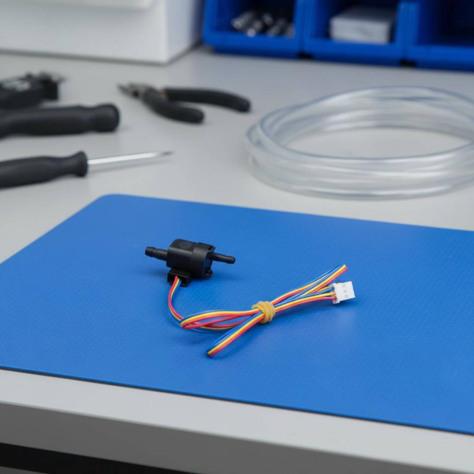 Hall Effect Water Flow Transducer Compact Design Plumbing Component Wide