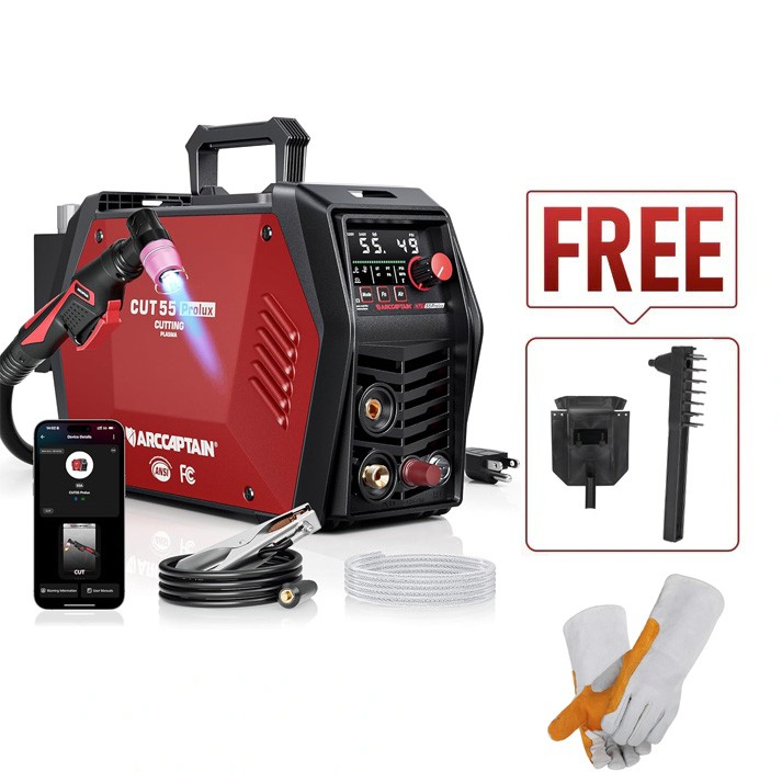 ARCCAPTAIN iControl CUT55 Prolux Plasma Cutter 55A Non-Touch Pilot Arc W/ Gloves