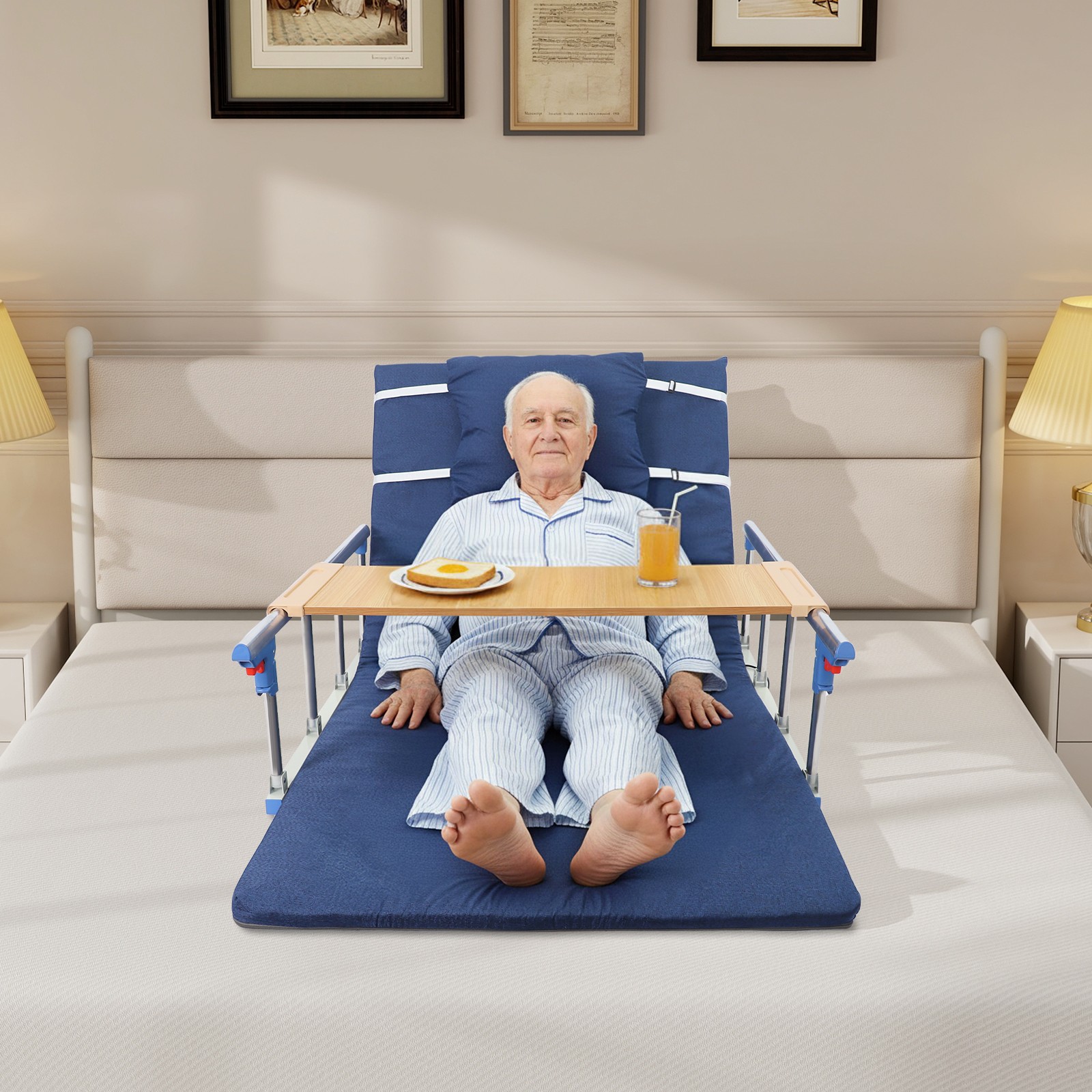 Electric Bed Lifting Backrest, Adjustable bed Lifting Backrest With Guardrails