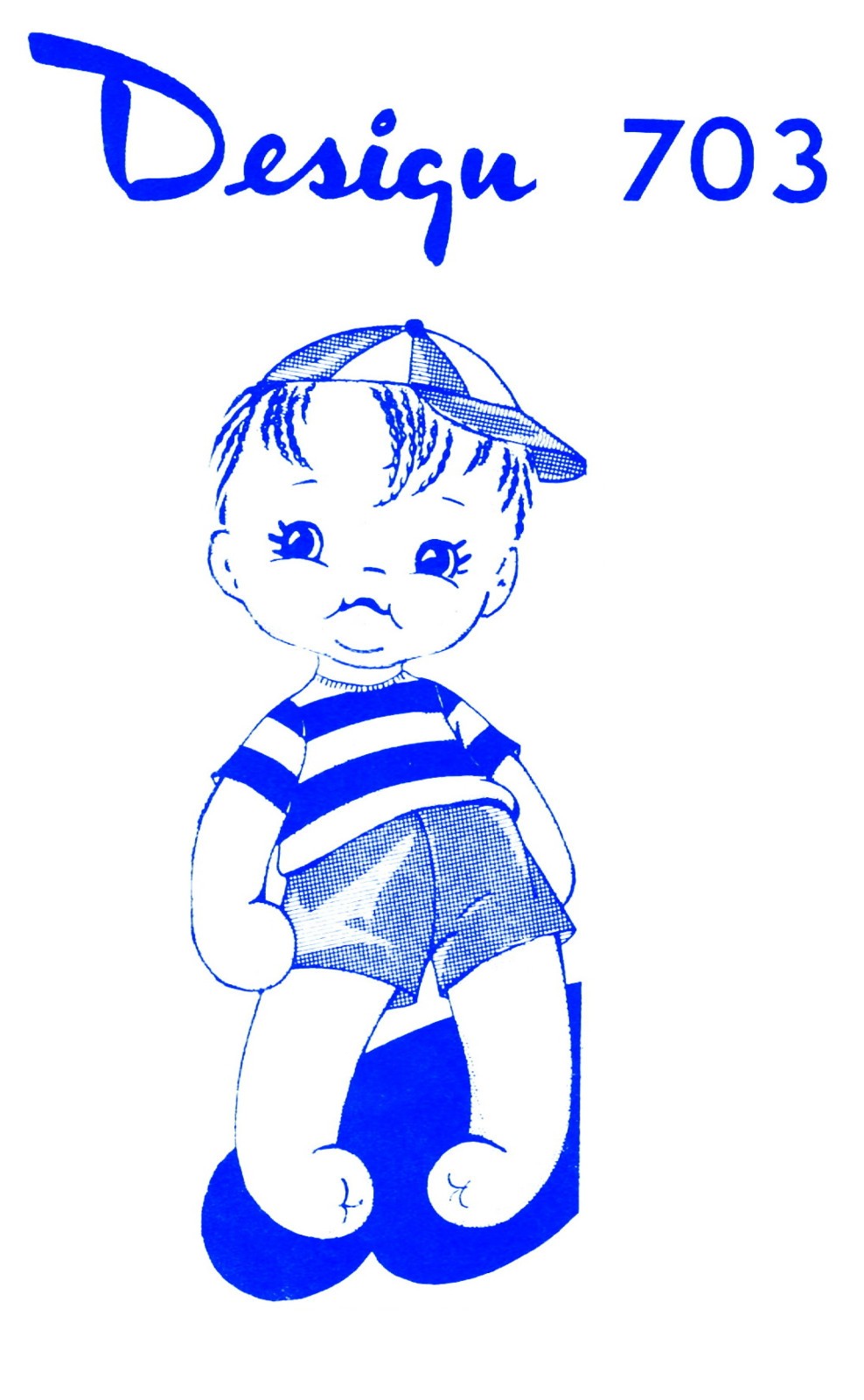 BOY SOCK Doll Sewing Pattern Design Mail Order 703 Stuffed TOY Muneca